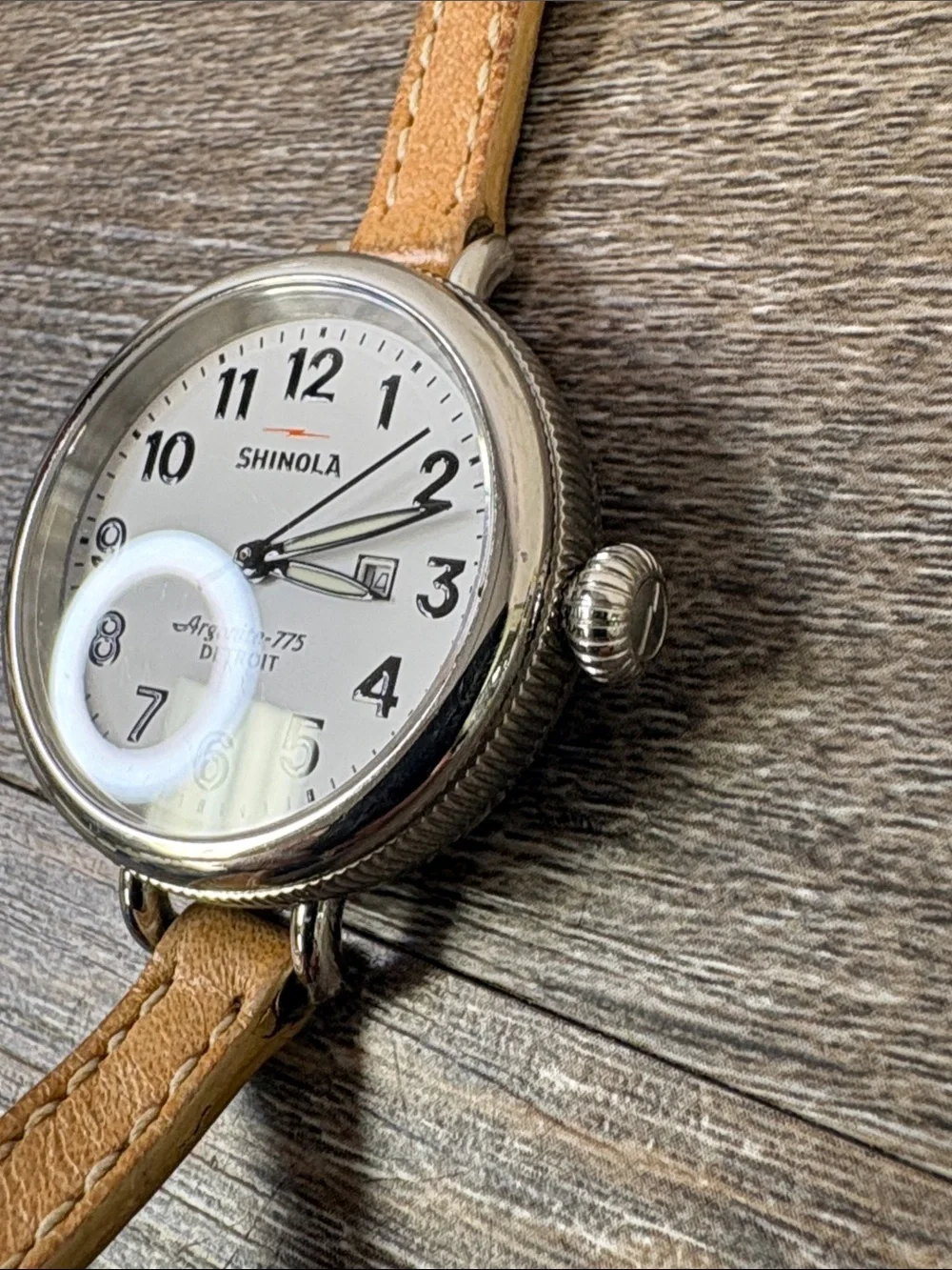 Shinola The Birdy 34mm Argonite-775 White Dial Leather Watch Women’s